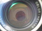 Closeup of Voigtlander 2.5/75 aperture blades